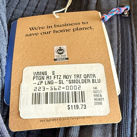 Patagonia Quarter-Zip Pullover Roy Trout Smolder Blue - Picture 2 of 3